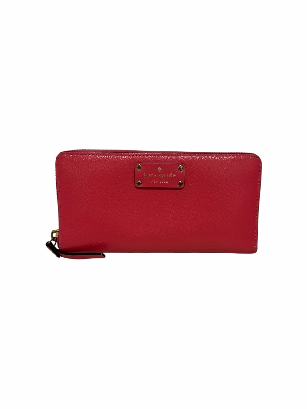 Kate Spade Pebbled Coral Leather Wallet